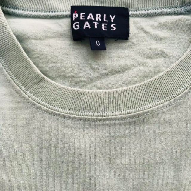 PEARLY GATES(パーリーゲイツ)のパーリーゲイツ　Pearly Gates サイズ0 若草色　黄緑　ゴルフ レディースのトップス(Tシャツ(半袖/袖なし))の商品写真