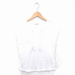 オペークドットクリップ(OPAQUE.CLIP)のオペークドットクリップ カットソー Tシャツ ノースリーブ 38 M 白(カットソー(半袖/袖なし))