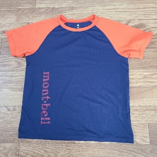 モンベル(mont bell)のmont-bellキッズTシャツ150 オレンジ&ネイビー(Tシャツ/カットソー)