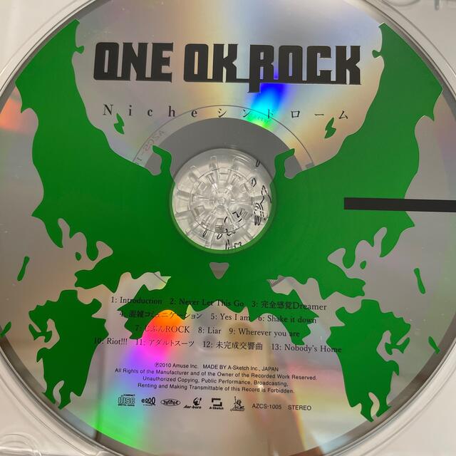 ONE OK ROCK(ワンオクロック)の【きょうりゅうのぱぱ様専用】NicheシンドロームCD エンタメ/ホビーのCD(ポップス/ロック(邦楽))の商品写真