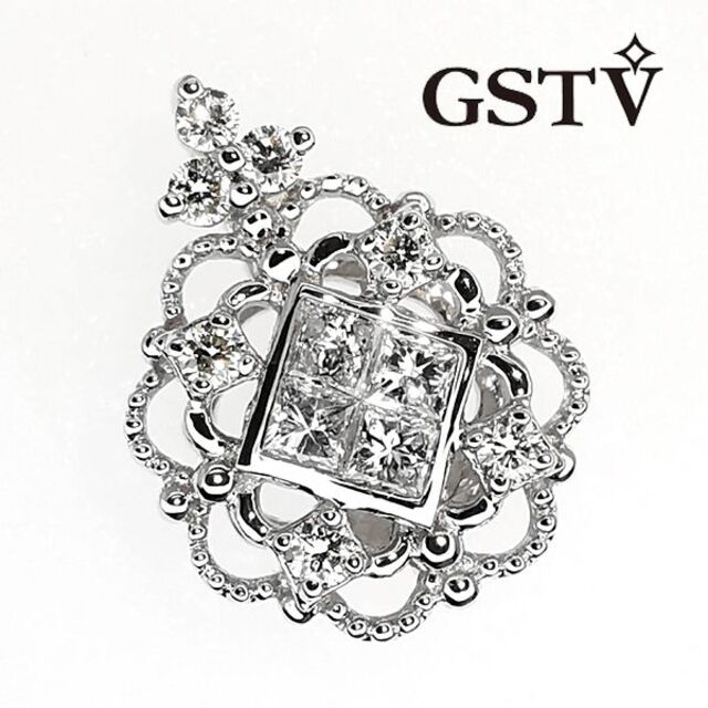 GSTV K18WG ダイヤモンド ペンダント 0.20ctsanta146A1E3
