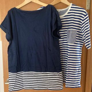 ユナイテッドアローズグリーンレーベルリラクシング(UNITED ARROWS green label relaxing)のボーダーTシャツ　2枚セット(Tシャツ(半袖/袖なし))