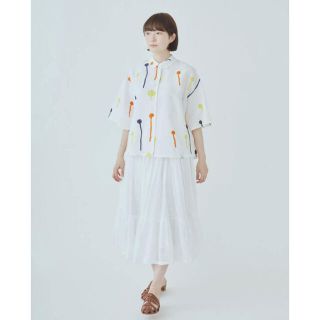 美品★mina perhonen 22SS hopee シャツ white 38