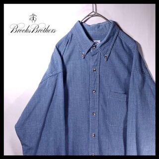 ブルックスブラザース(Brooks Brothers)の古着 ブルックスブラザーズ オーバーサイズ BDシャツ 青 チェック L〜XL位(シャツ)