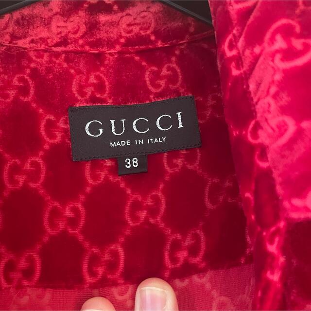 Gucci(グッチ)のGUCCI ヴィンテージ　ベロア　ブラウス　 レディースのトップス(シャツ/ブラウス(長袖/七分))の商品写真