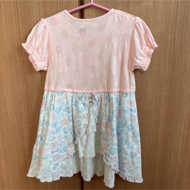 coeur a coeur(クーラクール)のクーラクール♡うしろフリルワンピース100cm キッズ/ベビー/マタニティのキッズ服女の子用(90cm~)(ワンピース)の商品写真