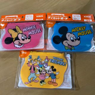 キリン(キリン)のキリン　ディズニーダイカットポーチ3点(ノベルティグッズ)