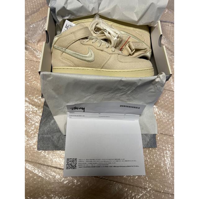 STUSSY NIKE AIR FORCE 1 MID Fossil Stone