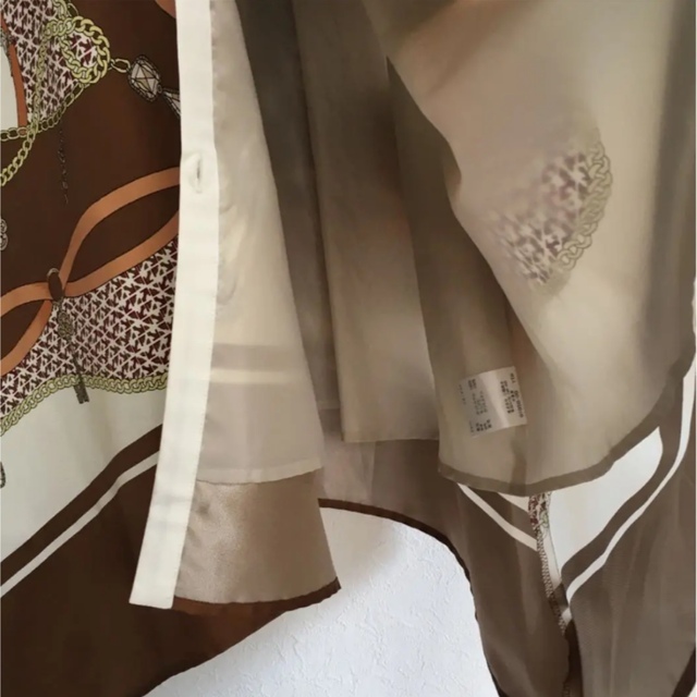 LOVELESS(ラブレス)のLOVELESS 良品 2way スカーフ ヘム フレア ドレス キャメル 36 レディースのワンピース(ロングワンピース/マキシワンピース)の商品写真