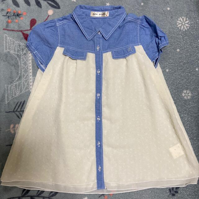 pom ponette(ポンポネット)のポンポネットブラウス150cm キッズ/ベビー/マタニティのキッズ服女の子用(90cm~)(ブラウス)の商品写真