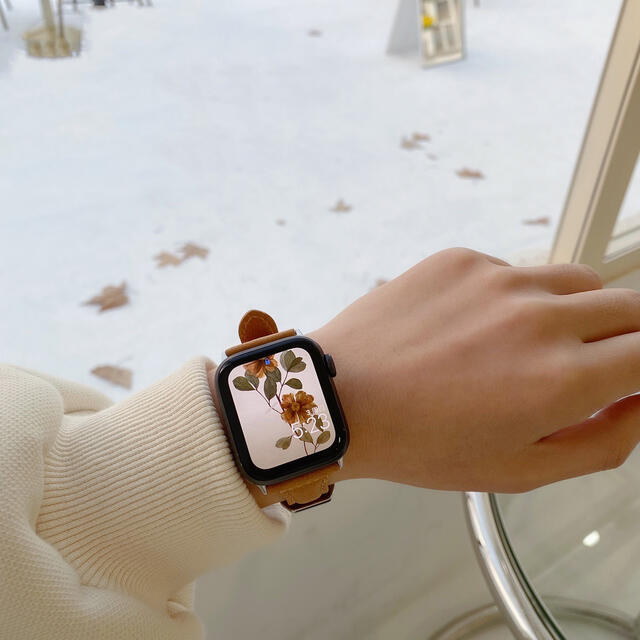 Apple Watch 【38mm/40mm】グレージュ 本革　レディース レディースのファッション小物(腕時計)の商品写真