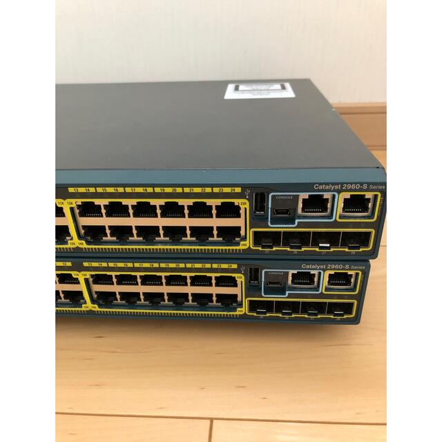 CCNA、CCNP】2台 スタックL2スイッチ2960 - PC周辺機器