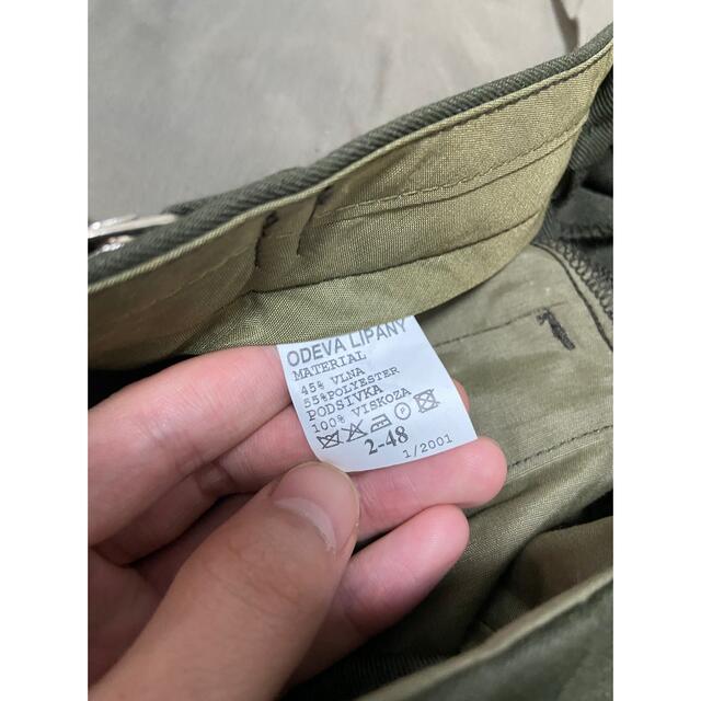 dead stock vintage チェコ軍 サマーウール 緑 ドレスパンツ 8