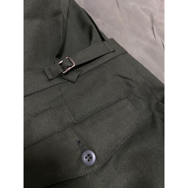 dead stock vintage チェコ軍 サマーウール 緑 ドレスパンツ 9
