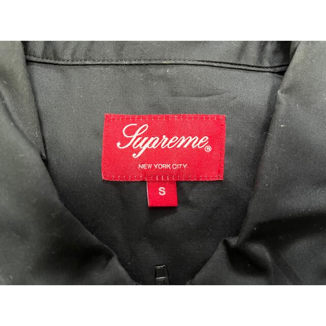 Supreme 2018SS Zip Up Work Shirt シュプリーム ジップアップワークシャツ 半袖シャツ スクリプトロゴ刺繍 サイドライン ホワイト サイズS 【221120】【新古品】【me04】