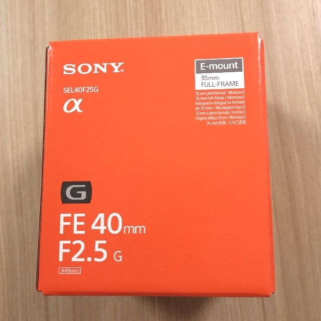 低価格の FE ソニー - SONY 40mm 新品未使用 SEL40F25G F2.5G レンズ