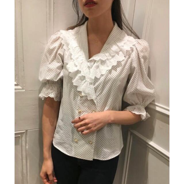 Verybrain(ベリーブレイン)のverybrain＊double breasted dot blouse レディースのトップス(シャツ/ブラウス(長袖/七分))の商品写真