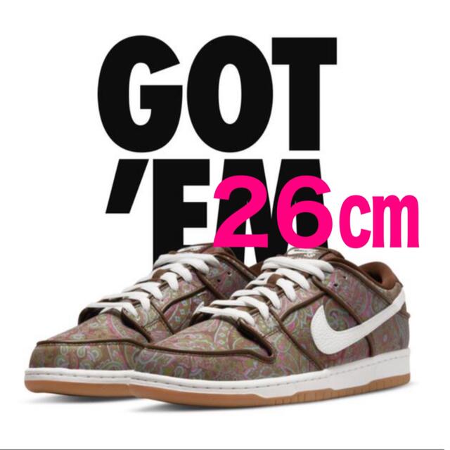 Nike SB Dunk Low PRM Brown Paisley ペイズリー