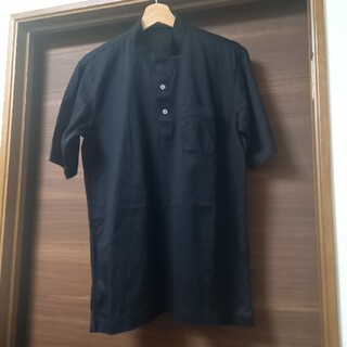 紳士 ポロシャツ  黒  L(ポロシャツ)