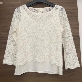 プロポーションボディドレッシング(PROPORTION BODY DRESSING)のプロポーションボディドレッシング　レースデザインブラウス　リボン付き(シャツ/ブラウス(長袖/七分))