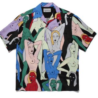 ワコマリア(WACKO MARIA)のWACKO MARIA 天国東京百女柄図 HAWAIIANSHIRT BLACK(シャツ)