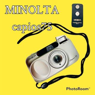 コニカミノルタ(KONICA MINOLTA)の【動作確認済！】リモコン付 ミノルタ Capios75 コンパクトフィルムカメラ(フィルムカメラ)