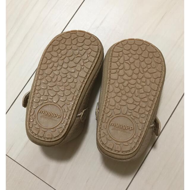 韓国 新品未使用 ベビー パンプス レザー キッズ/ベビー/マタニティのベビー靴/シューズ(~14cm)(フラットシューズ)の商品写真