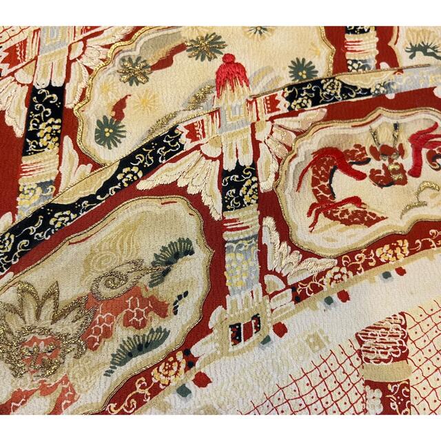 名古屋帯　獅子と龍　アンティーク　昭和初期　リメイク レディースの水着/浴衣(帯)の商品写真