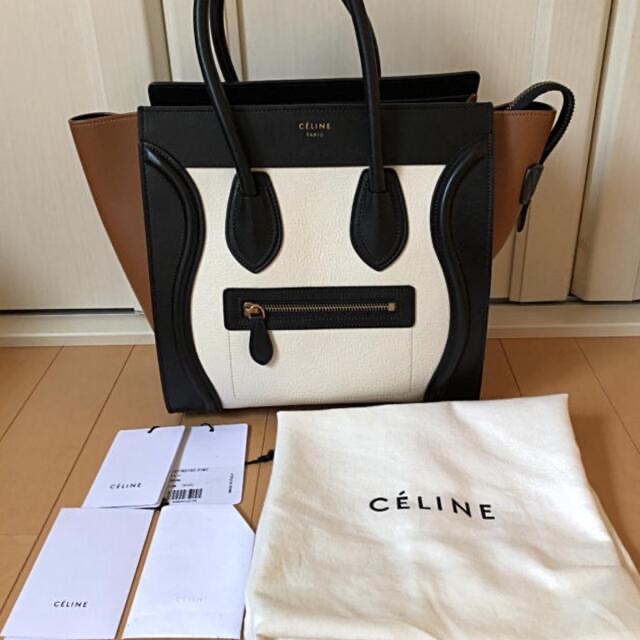 大勧め celine - セリーヌ ラゲージ マイクロ 希少カラー ハンドバッグ