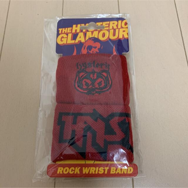 HYSTERIC GLAMOUR(ヒステリックグラマー)のHYSTERIC GLAMOUR リストバンド 2個セット レッド メンズのアクセサリー(バングル/リストバンド)の商品写真