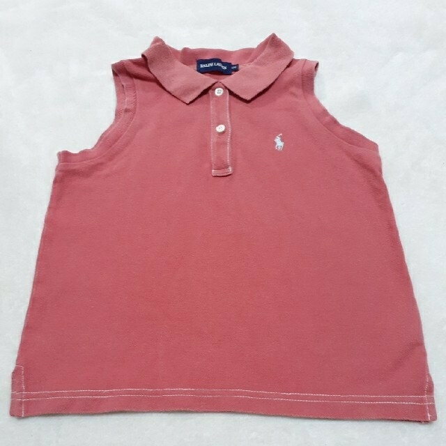 Ralph Lauren(ラルフローレン)のRALPH LAUREN　ラルフローレン　ノースリーブ　ポロシャツ　120 キッズ/ベビー/マタニティのキッズ服女の子用(90cm~)(Tシャツ/カットソー)の商品写真