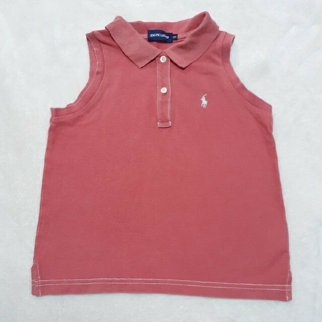 Ralph Lauren(ラルフローレン)のRALPH LAUREN　ラルフローレン　ノースリーブ　ポロシャツ　120 キッズ/ベビー/マタニティのキッズ服女の子用(90cm~)(Tシャツ/カットソー)の商品写真