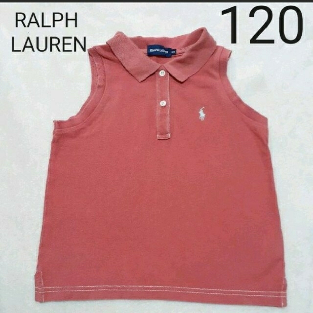 Ralph Lauren(ラルフローレン)のRALPH LAUREN　ラルフローレン　ノースリーブ　ポロシャツ　120 キッズ/ベビー/マタニティのキッズ服女の子用(90cm~)(Tシャツ/カットソー)の商品写真