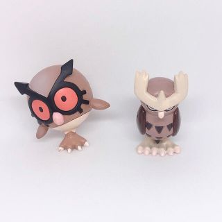 ポケモン(ポケモン)のモンコレ ホーホー ヨルノズク 進化セット レア(ゲームキャラクター)