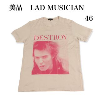 ラッドミュージシャン(LAD MUSICIAN)の美品】ラッドミュージシャン Tシャツ DESTROY シド 46 L ピンク(Tシャツ/カットソー(半袖/袖なし))