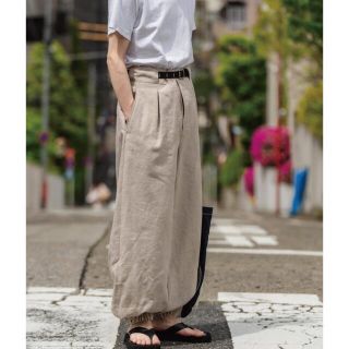 アウトレット 美品 新品!【RAKINES】ラキネス リネン トラックパンツ