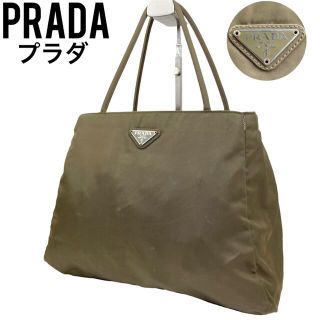 プラダ(PRADA)の✨美品✨　PRADA プラダ　トートバッグ　カーキ　手提げ　肩掛け　ナイロン(トートバッグ)