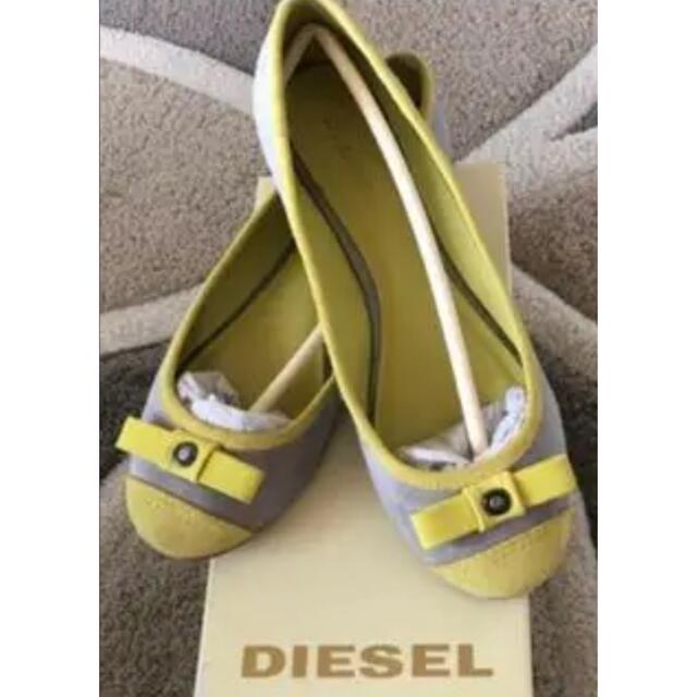 DIESEL(ディーゼル)の美品 DIESEL レディース　シューズ(スゥェード調)イエロー＆グレー レディースの靴/シューズ(サンダル)の商品写真