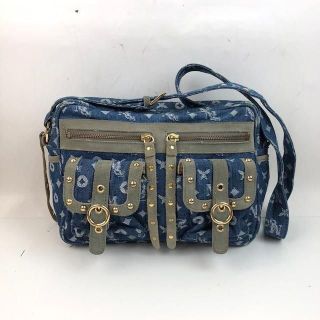 エムシーエム(MCM)のMCM エムシーエム ショルダーバッグ レザー デニム ブルー レディース(ショルダーバッグ)