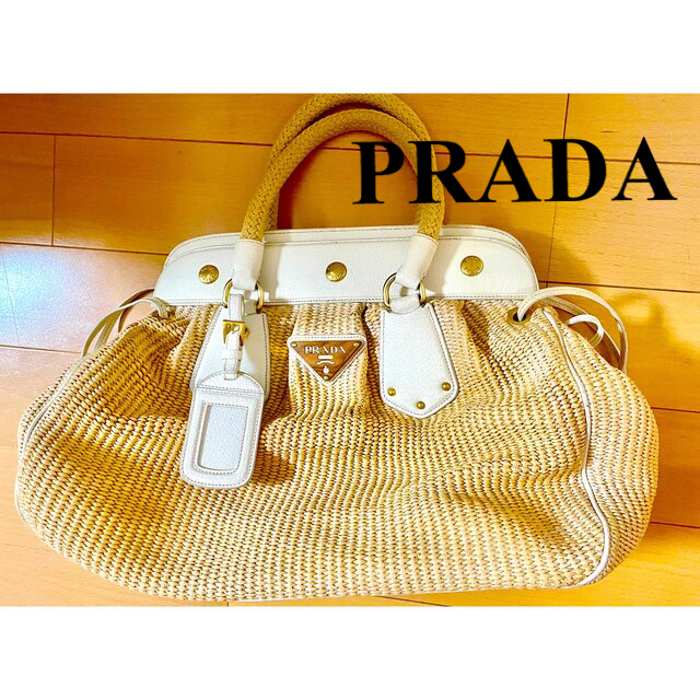 PRADA バッグ　ストロー　ショルダーバッグ