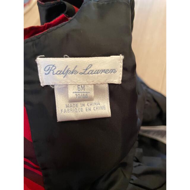 Ralph Lauren(ラルフローレン)のラルフローレン　ワンピース　チェック　6M キッズ/ベビー/マタニティのベビー服(~85cm)(ワンピース)の商品写真