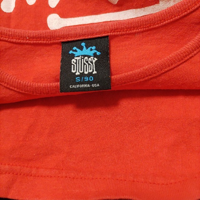 STUSSY - ステューシーKIDSワンピースTシャツS/90㎝赤RED朱色レッド白 ...