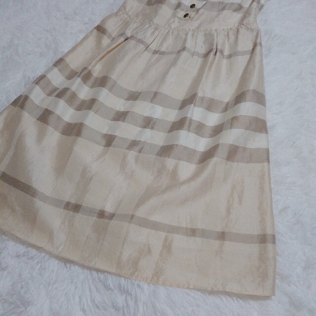 BURBERRY LONDON バーバリーロンドン シルク×リネン ワンピース