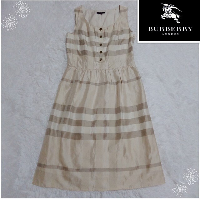 BURBERRY - BURBERRY LONDON バーバリーロンドン シルク×リネン