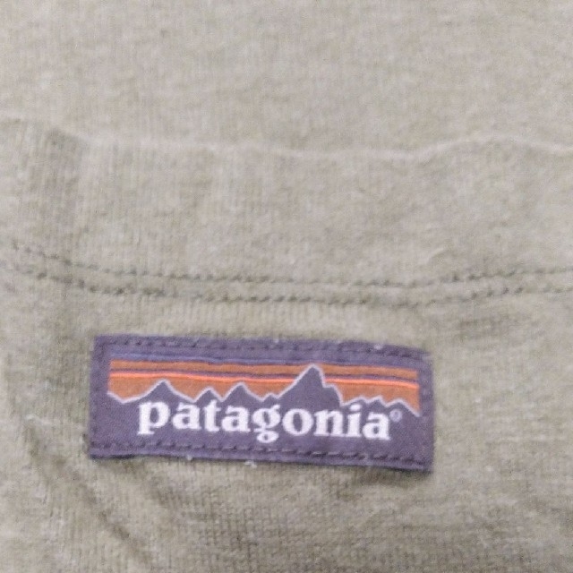 patagonia　パタゴニア　Tシャツ　S　ヘンプ　カーキ　夕焼けタグ