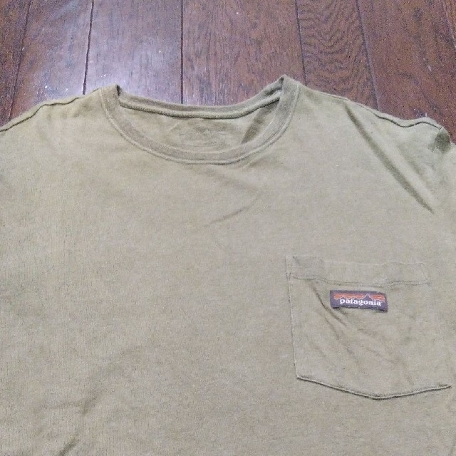 patagonia　パタゴニア　Tシャツ　S　ヘンプ　カーキ　夕焼けタグ