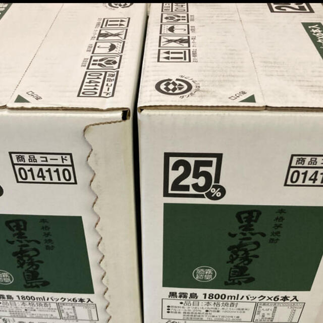 黒霧島　25度　1800ml×12 2ケース  食品/飲料/酒の酒(焼酎)の商品写真