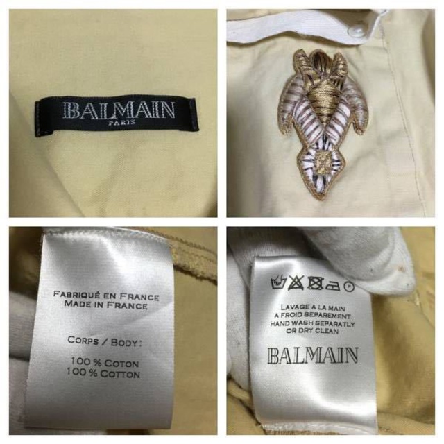 BALMAIN(バルマン)の本物 美品 コレクションモデル バルマンオム 胸元エンブレム刺繍 半袖 シャツ  メンズのトップス(シャツ)の商品写真