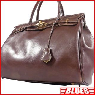 格安即決 本革 メンズ ハンドバッグ レザー NR2641 手提げ 旅行 茶