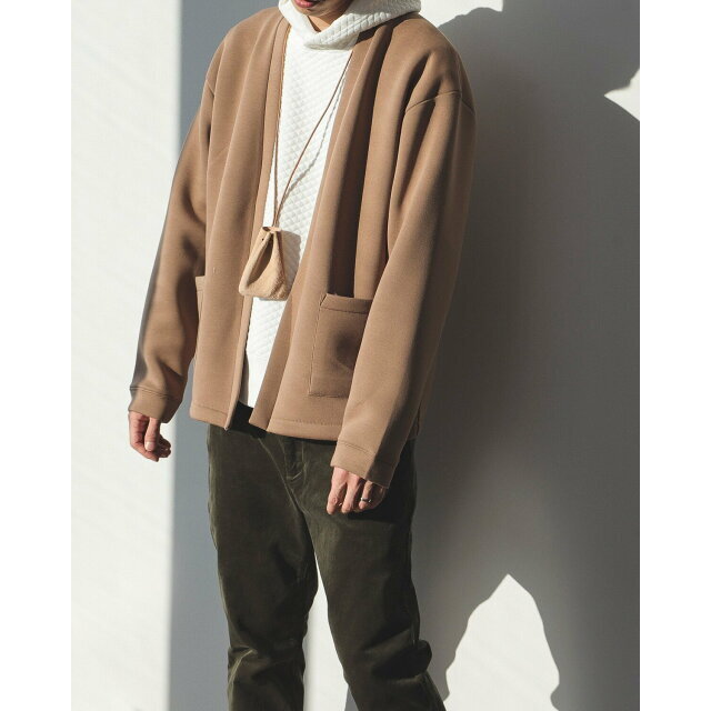 BEAMS(ビームス)の【BEIGE】BEAMS HEART / ダンボール ボタンレス カーディガン メンズのトップス(スウェット)の商品写真